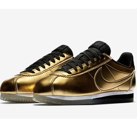 Nike Shoes - Women's Nike Cortez Leather XLV METALLIC GOLD